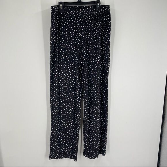 Jessica Simpson Women’s Polka Dot Fleece Pull On Pajama Pants size L - Picture 1 of 3